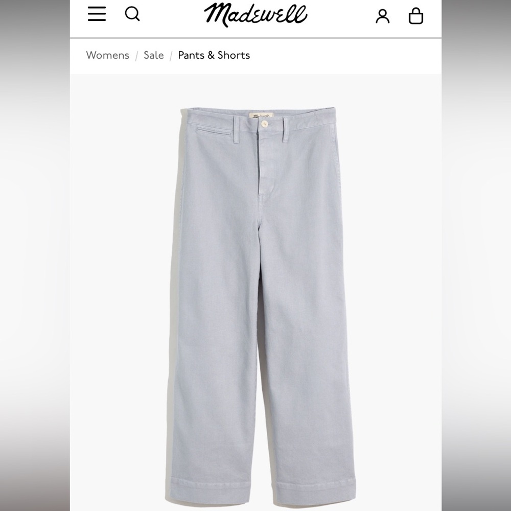madewell cropped Wide-Leg Pants